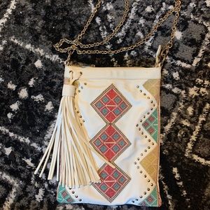 Tribal Print Lionel Leather Crossbody